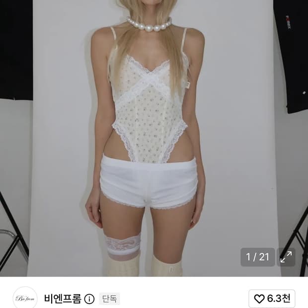 비엔프롬 LOMANTIC LACE FLOWER BODY SUIT [IVO