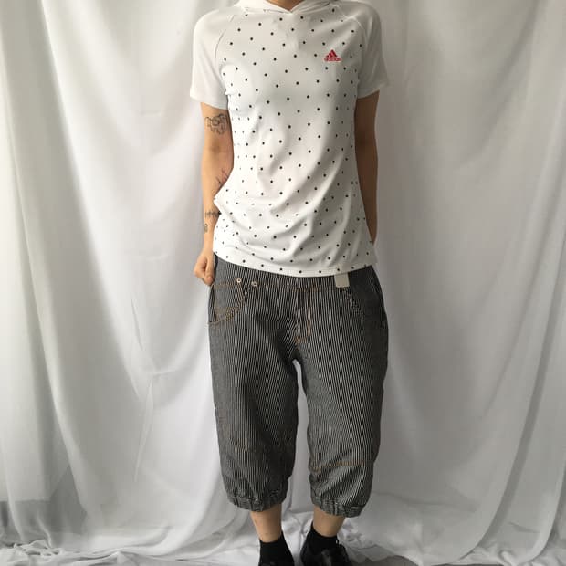 Adidas dot pattern hood t shirt