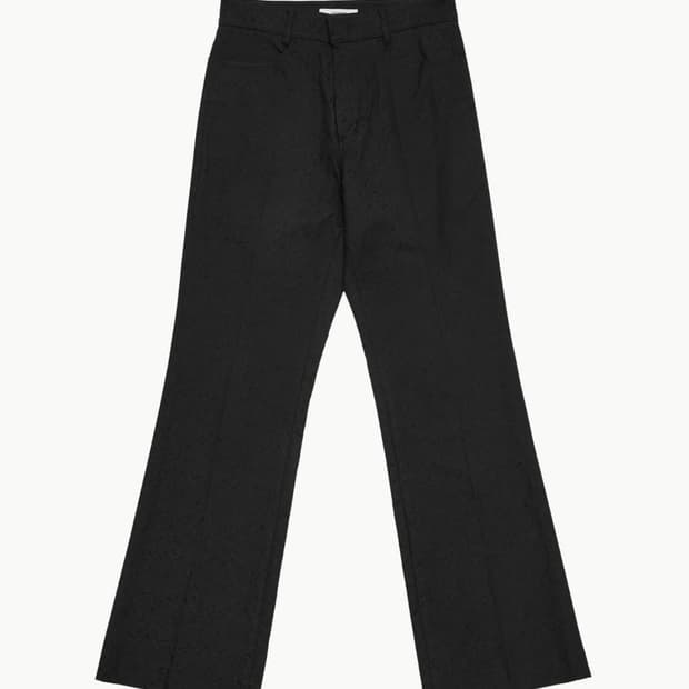 아모멘토 자카드 플레어드 팬츠