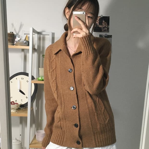 우디 케이블 가디건