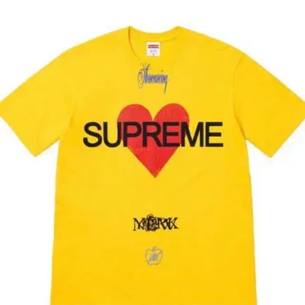[L]슈프림 어나운싱 티셔츠 옐로우 - 25SS