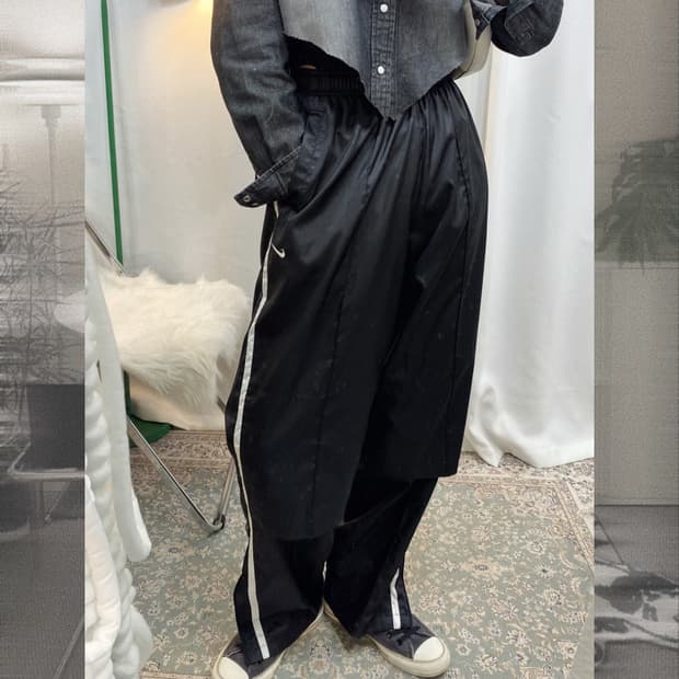 나이키 블랙 롱 스웻팬츠