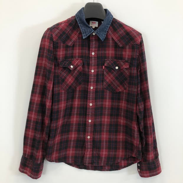 리바이스 웨스턴 데님카라 포켓셔츠 S