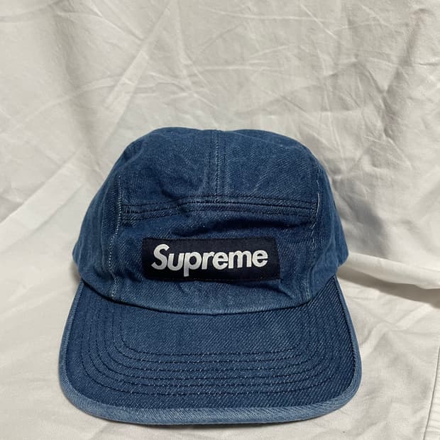 슈프림 워시드 치노 트윌 캠프캡 데님 - 23FW