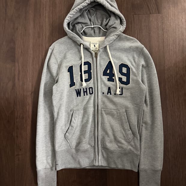 후아유 그레이 후드집업