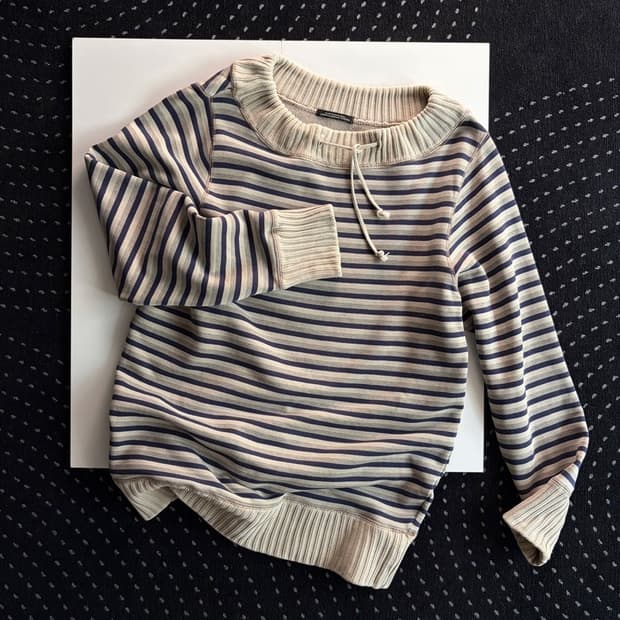 stripe patterned cotton top