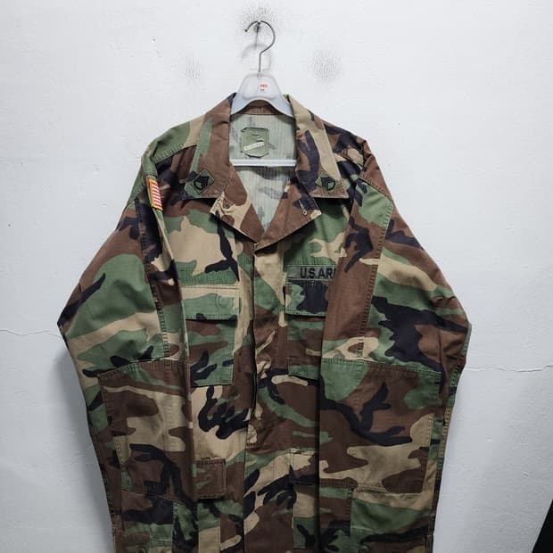 미군 우드랜드 패턴 패치워크 자켓 