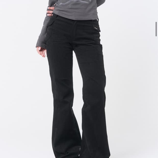미세키서울 Side pocket bootscut pants BLACK
