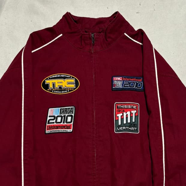 XL 디스이스네버댓 TRC 버건디 레이싱 자켓