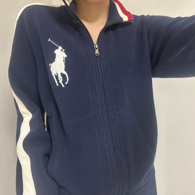 폴로 빅포니 집업 네이비