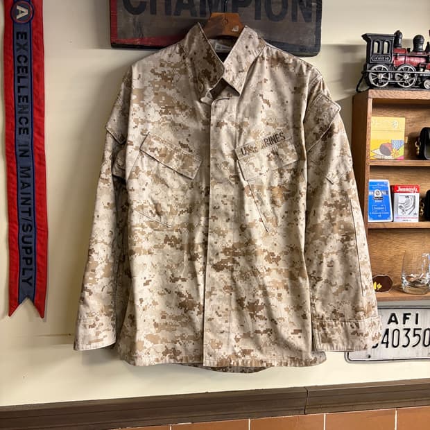 미해병대 오리지널 USMC 데저트 MARPAT 전투복 상의 S-R