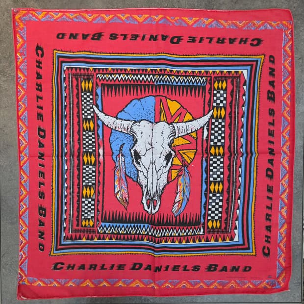 90s Charlie Daniels Band 대형 반다나