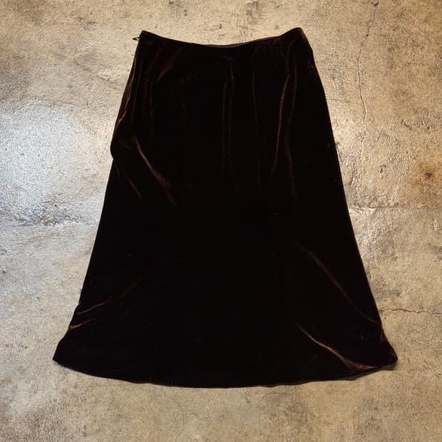 25inch ) CECI OU CELA Velvet Midi Skirt