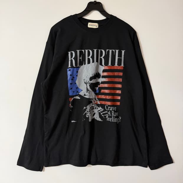 새상품 남녀공용 성조기 긴팔