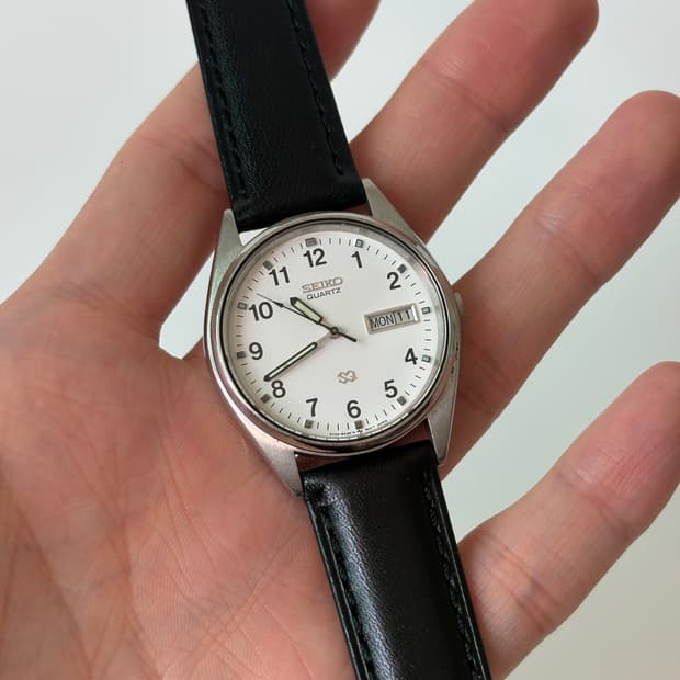 1980s SQ Arabic Index Silver Quartz