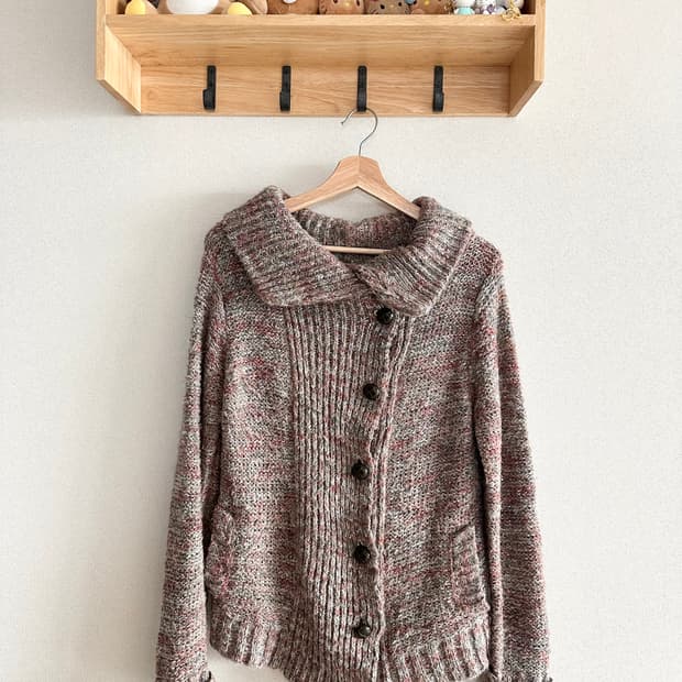 jpn 핑크뮬리 사선 니트가디건 개인결제창