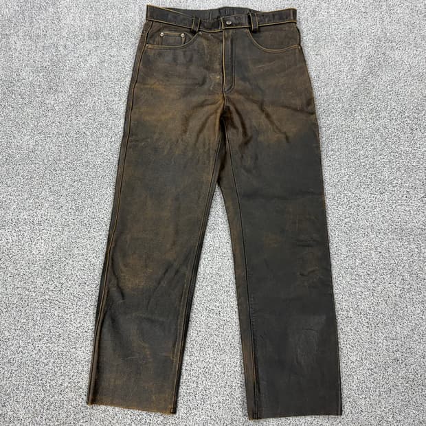 90s 리얼레더 팬츠