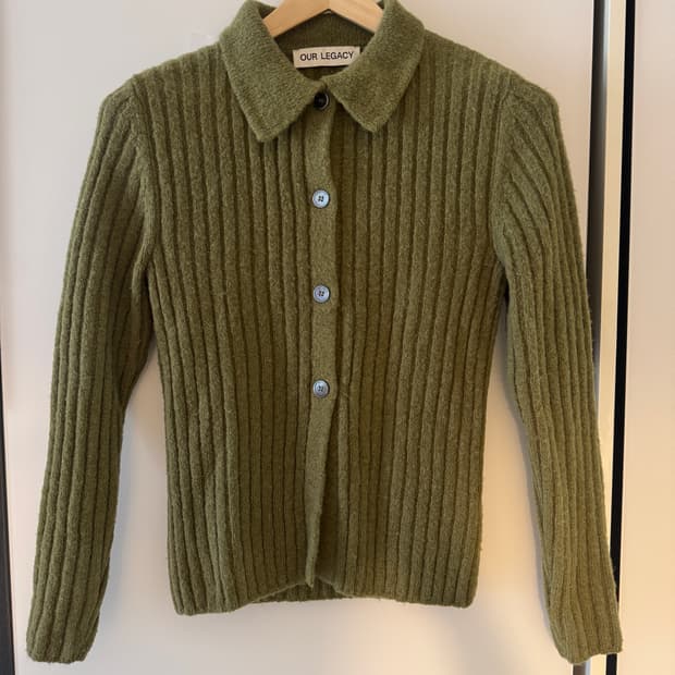 아워레가시 파인 폴로 알파카 가디건