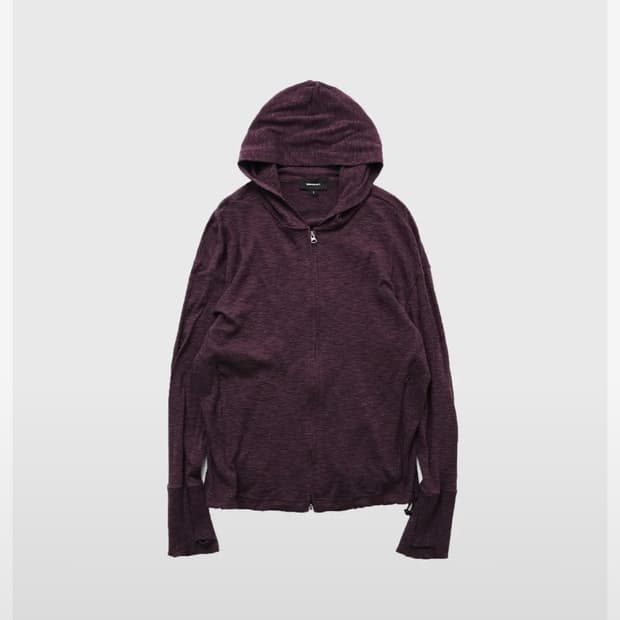 999휴머니티 슬럽 울 후디드 집업(퍼플) 1사이즈