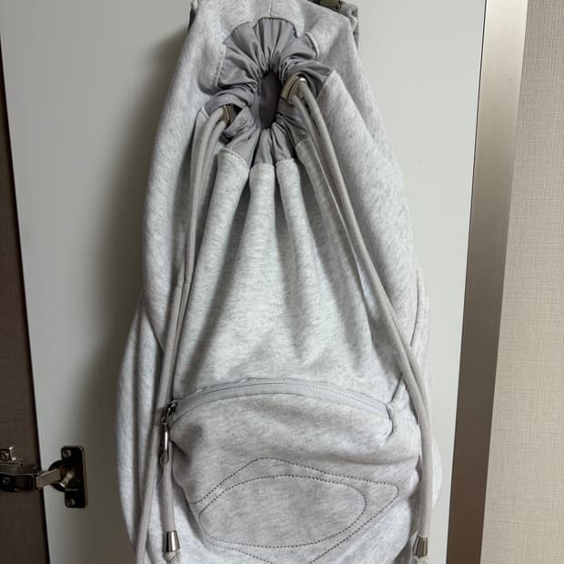 미스치프 드로우스트링 더플백 라이트 멜란지 그레이 백팩