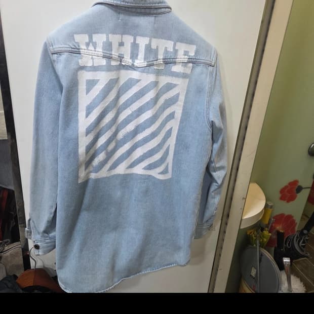 오프화이트 데님 셔츠 자켓