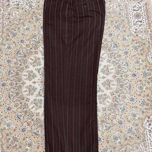 타임원클로딩 엣라코 브라운 스트라이프 트라우저 30