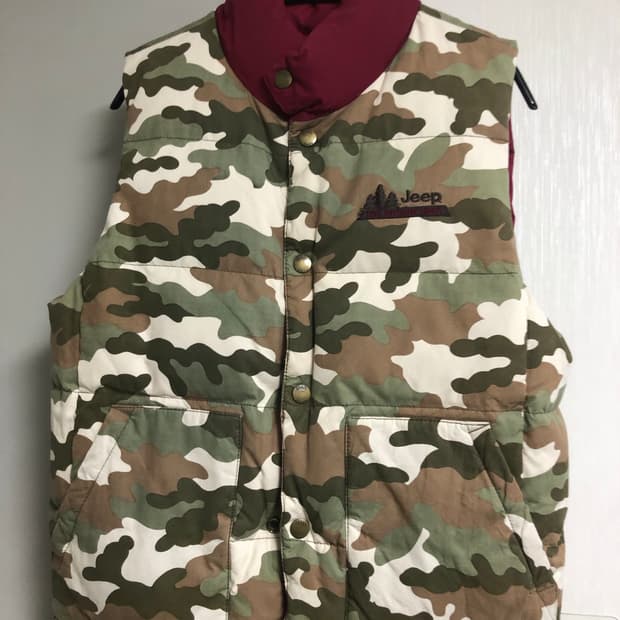 Jeep 밀리터리 리버시블 패딩조끼
