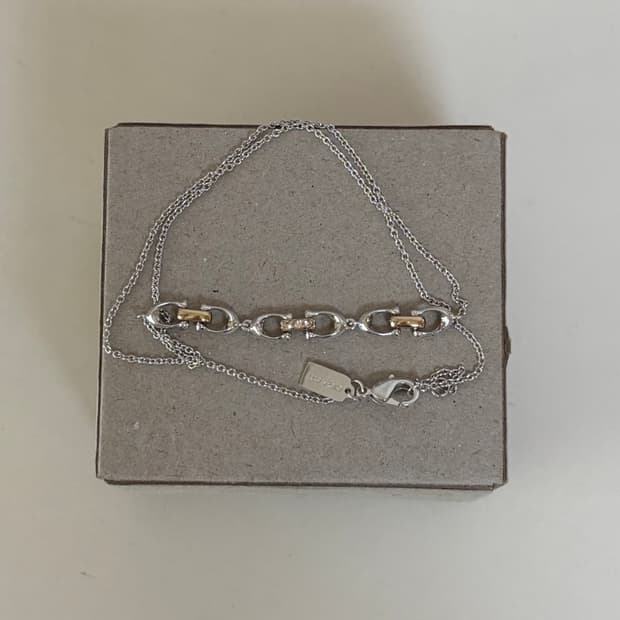 코치 목걸이 링크드 시그니처 네크리스