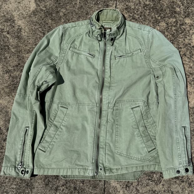 [L] G-Star Raw 바이커 자켓(지스타로우/그린티)
