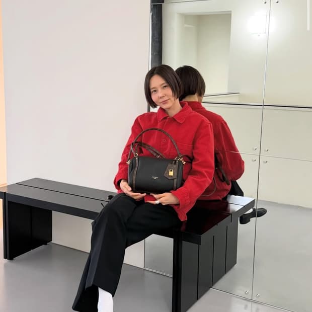 렉토 RECTO 가먼트 다이 워크 자켓 레드