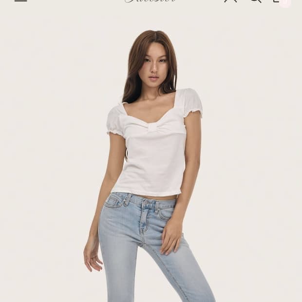 클리시어 리본 레터탑 kleesier ribbon letter top