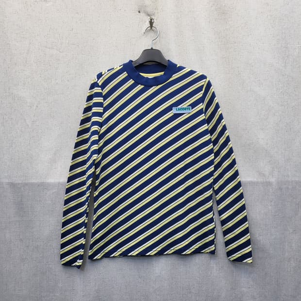 라코스테 스트라이프 긴팔 티셔츠