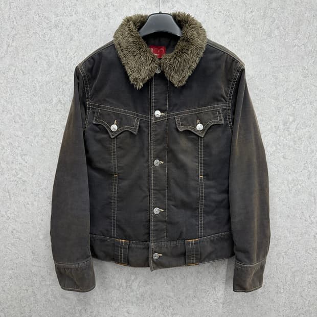 105 리바이스 타입1 남자 코튜로이 쉐르파 트러커 자켓
