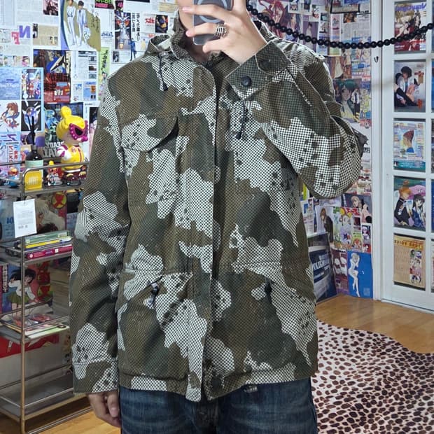 리바이스 카모 체크 코튼 필드 자켓