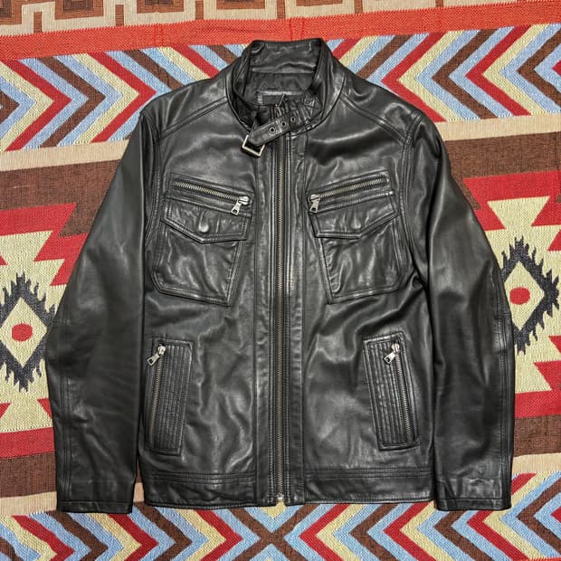 95-100) 이태리 램스킨 멀티포켓 양가죽 자켓