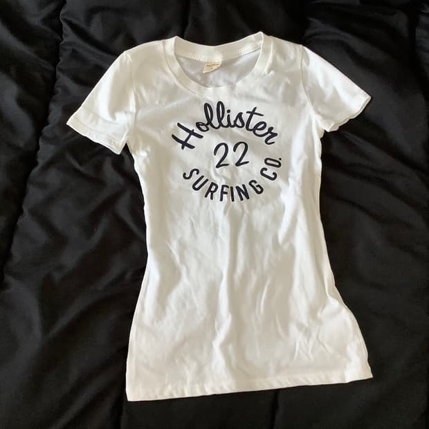 홀리스터 슬림핏 반팔티 화이트