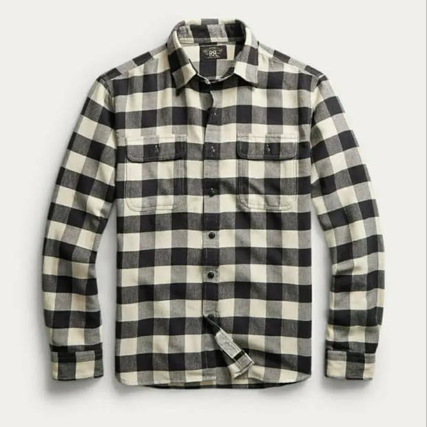 rrl 버팔로 체크 워크셔츠 L
