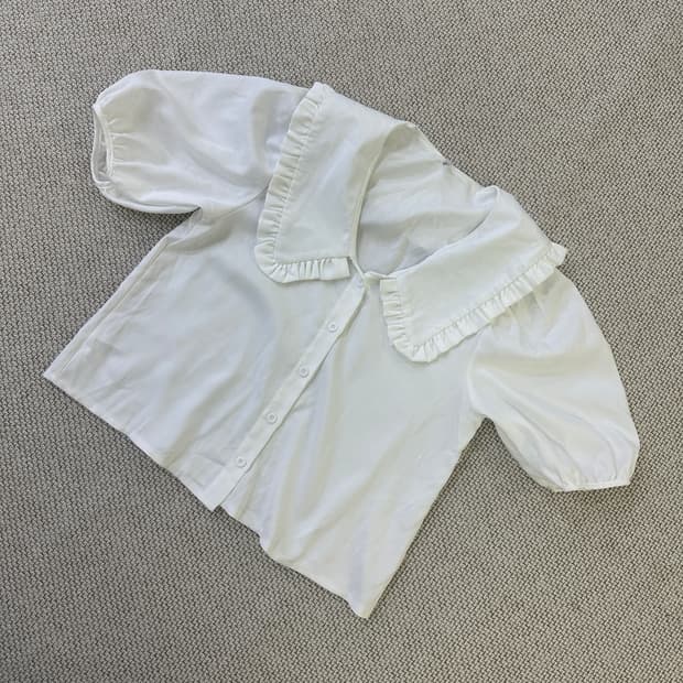 실측확인 빈티지 여성퍼프 블라우스 0415D