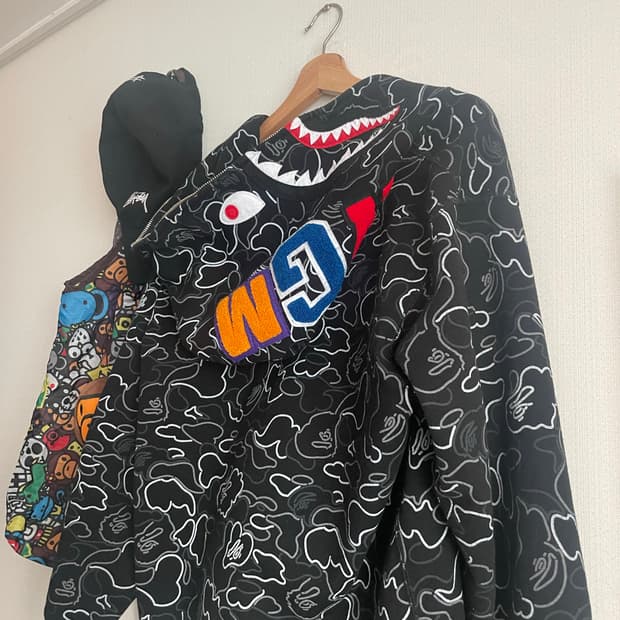 (정품급처) 베이프 네온카모 블랙 M