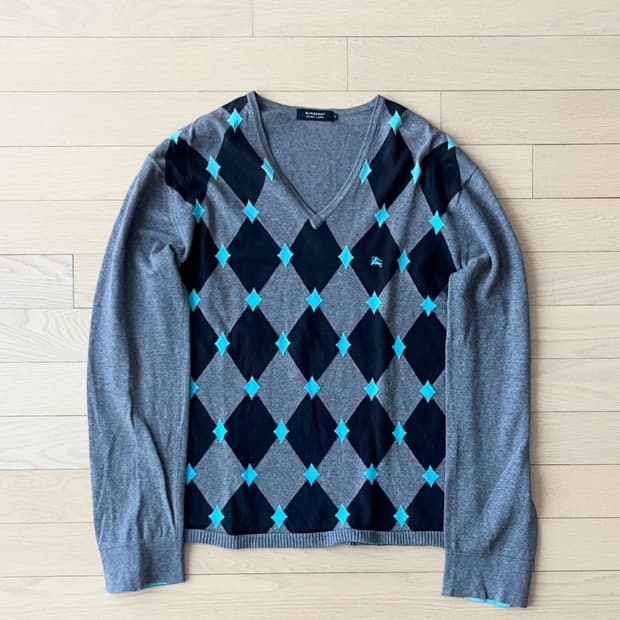 Burberry 버버리 블루 로고 다이아몬드 롱슬리브