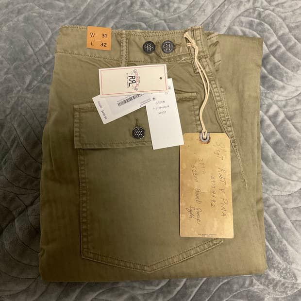 RRL 더블알엘 헤링본 퍼티그 팬츠 31x32