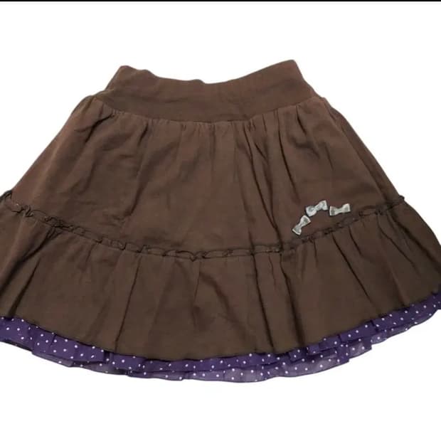 갸루 빈티지 리버서블 스커트