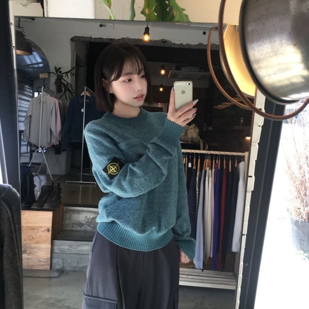 16309 - 스톤아일랜드 와펜 울 니트 (50%)