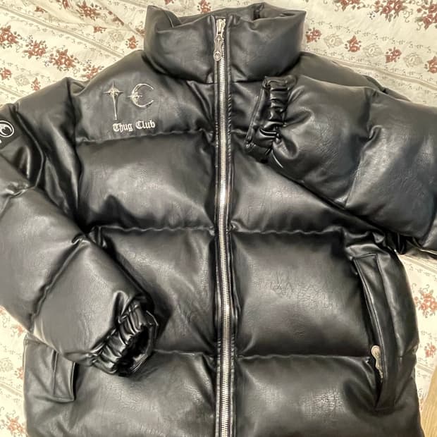떠그클럽 레더패딩 블랙 2사이즈