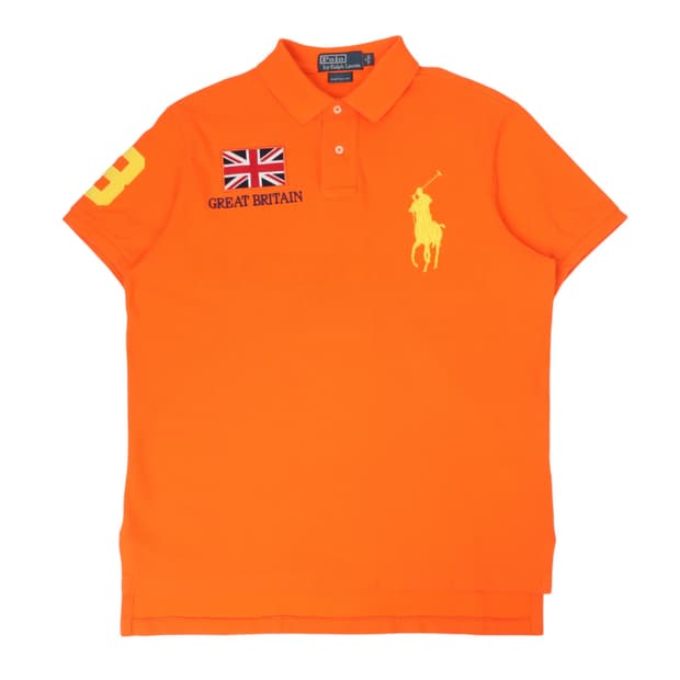 폴로 랄프로렌 영국 브리티안 오렌지 빅포니 티셔츠