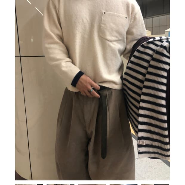 뉴치프시크 니트 아이보리 원가 5