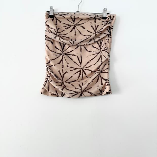 Pine needle tube top / beige