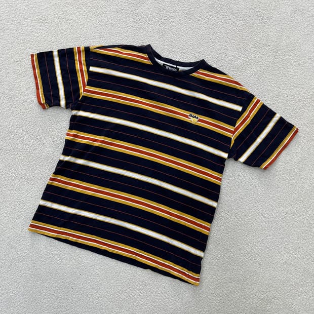 S 골라 스트라이프 반팔티 0409M