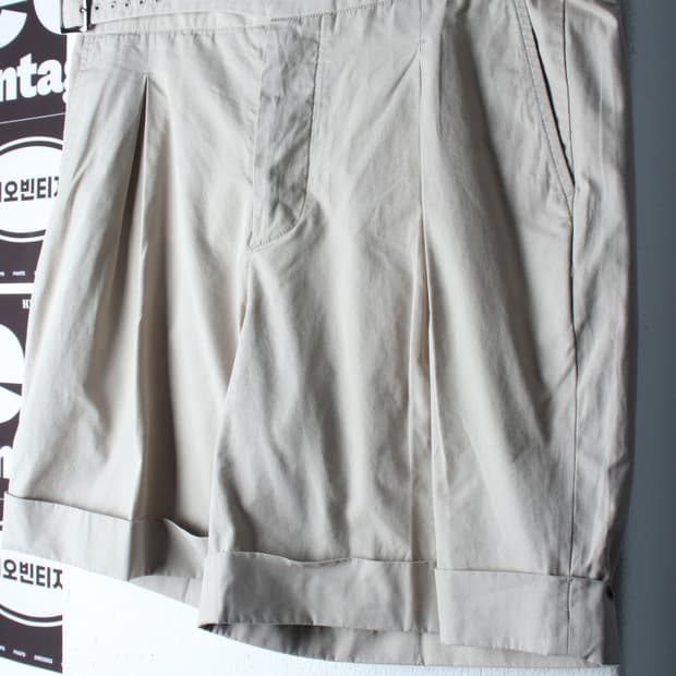 (XL) 반츠 반바지 팬츠 원턱 베이지 구르카 아메카지-P10509