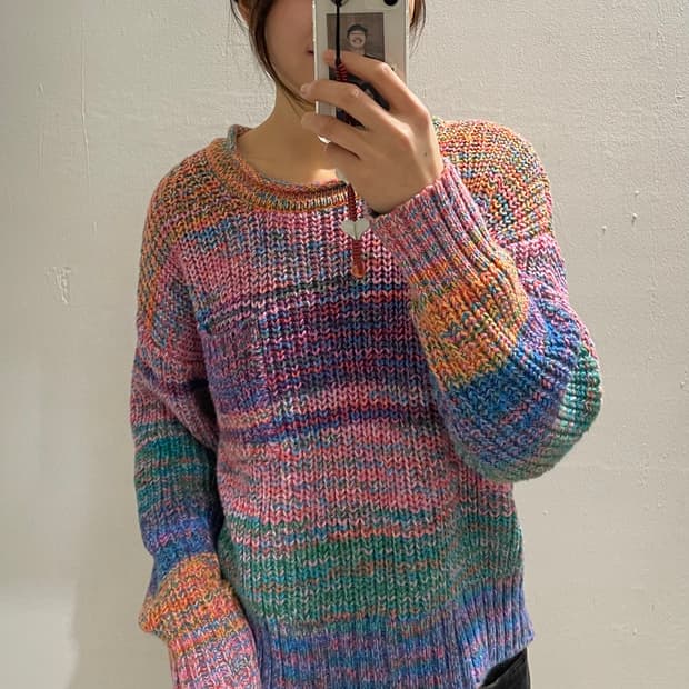 갭 모리걸 보카시 니트